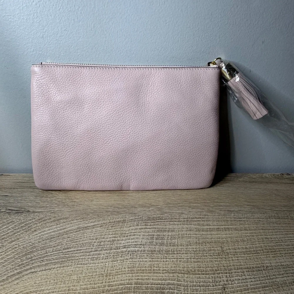 GILI Pink Initial J Tassel Pouch Wristlet‎ Clutch Coquette Soft Girl Balletcore